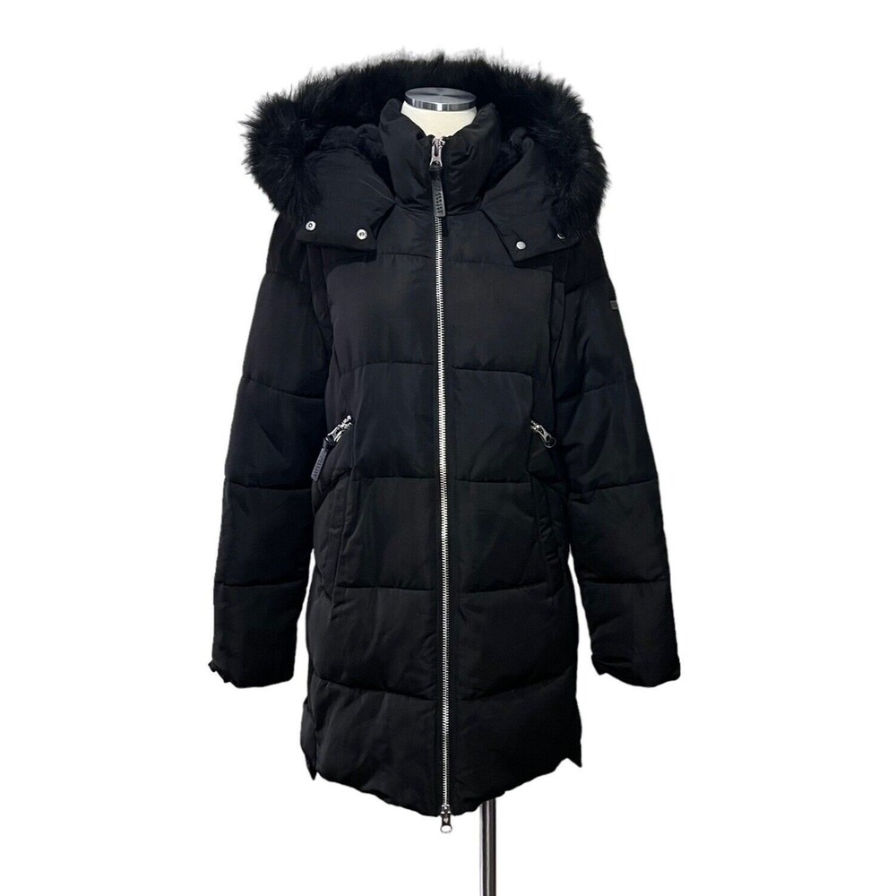 Derek Lam 10 Crosby Women Black Parka Transform It to Vest Style 80799 Size M